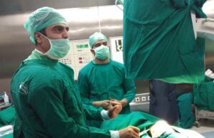 Dr Kashinath Performing Nerve Block Procedure for Back Pain